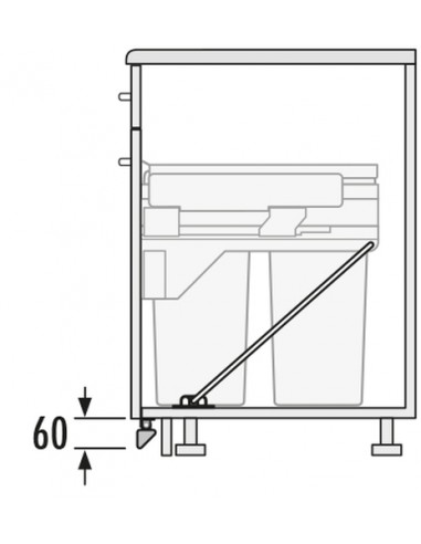Hailo Foot Pedal Suits Euro Cargo Kitchen Waste...