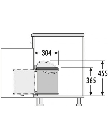 Hailo Mono Waste Bin Kitchen 400mm Auto Lid...