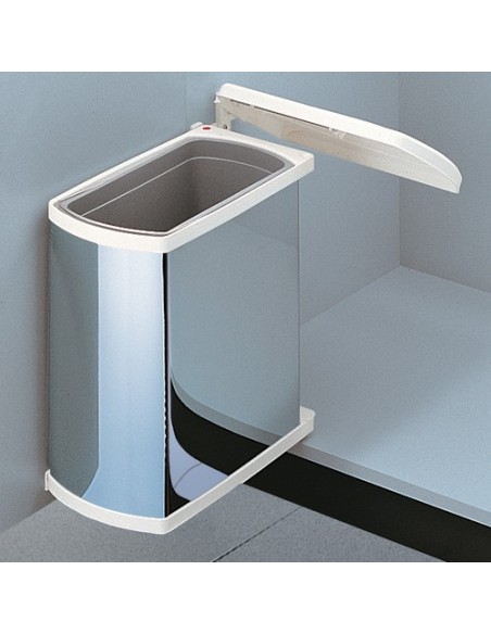 Hailo Uno Waste Bin 18L Side Mount Stainless Steel 450mm Auto Open Lid 50262014