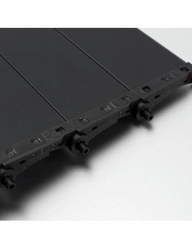 Rehau Black Glass Tambour Door 1500x600mm Vetro-Line Roller Shutter