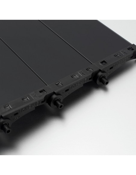 Rehau Black Glass Tambour Door 1500x600mm Vetro-Line Roller Shutter