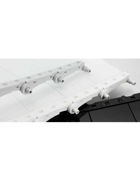 Rehau White Glass Tambour Door Kit 1500 x 600mm Vetro-Line