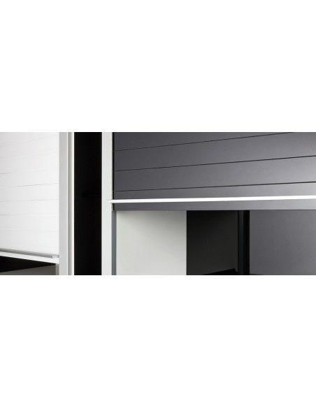 Rehau White Glass Tambour Door Kit 1500 x 600mm Vetro-Line