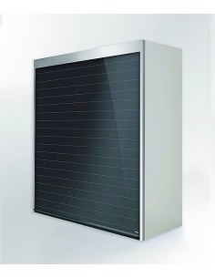 Black Vetro-Line Glass Tambour Door 2