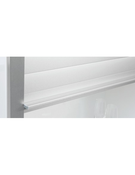 White Vetro Glass Tambour door kit, Rehau glass tambours, suits 900mm kitchen cabinets