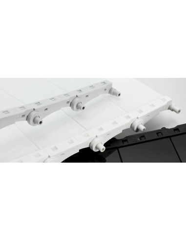 White Vetro Glass Tambour door kit, Rehau glass tambours, suits 900mm kitchen cabinets