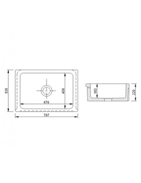 Shaws Bowland 800 Butler Apron Front Fluted Kitchen Sink Ceramic BLF5312