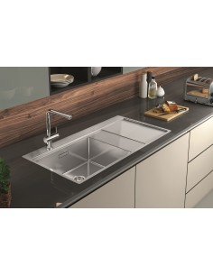 Clearwater Xeron 105 Kitchen Sink Square 1.0 Bowl 1.2 Stainless Steel ML1F243A2 2
