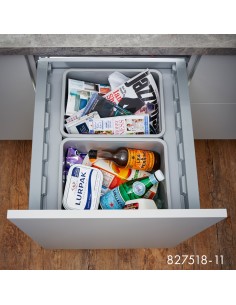 500mm Wesco Pullboy Z Waste Bin Blumotion Runners 58L Double Door Fix 827518-85 2