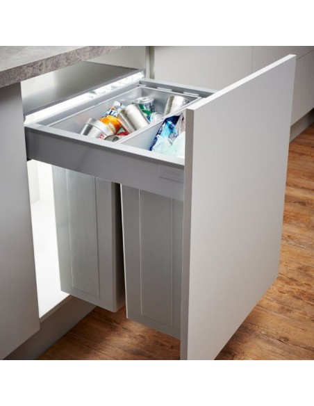 600mm Wesco PullboyZ Bin Kitchen Waste 84L Blumotion Runners 827642-85