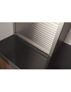 Rehau Metallic Metal Tambour Door 1210 x 800mm Stainless Steel MTDK12108 2