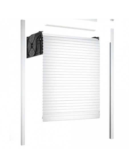 Rehau Metallic Tambour Door 1450x500mm Stainless Steel Metal MTDK14505