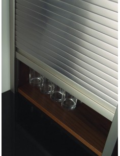 600mm Rehau Metallic Tambour Door Metal Stainless Steel Rauvolet MTDK7206 2