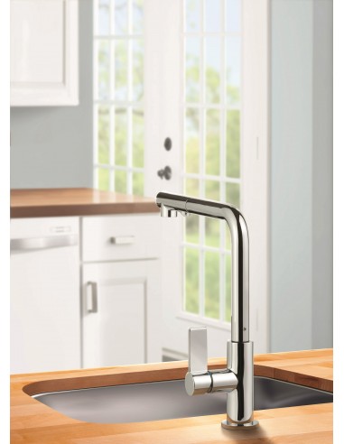 Clearwater Auriga Chrome Kitchen Tap Side Lever 360° Spout CW00114CP