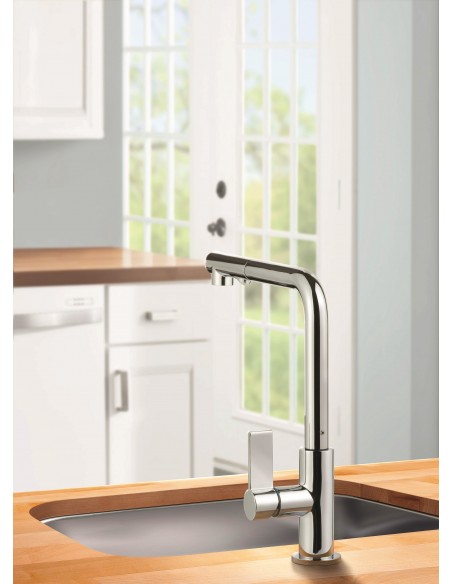 Clearwater Auriga Chrome Kitchen Tap Side Lever 360° Spout CW00114CP