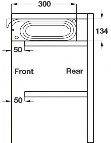 500mm Tambour Door Gold Vertical Roller Shutter Wall Kit 720mm High 44310821