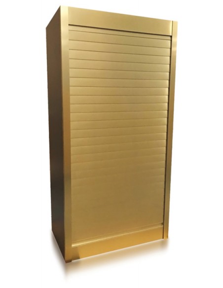 500mm Tambour Door Gold Vertical Roller Shutter Wall Kit 720mm High 44310821