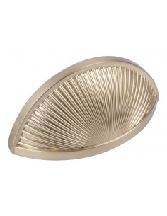 Shell Cup Door Handle Golden Champagne Pull 76mm Centres Crawford  13350143