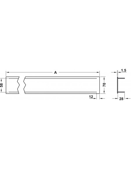 250x70mm Aluminium Ventilation Grill Recess Mount Silver Mat 42Cm2 57500919