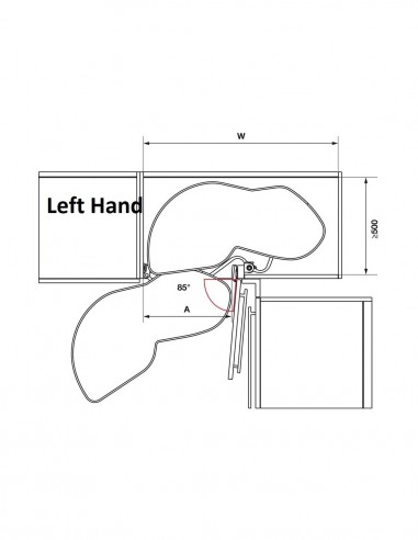 Kessebohmer LeMans Soft-Closing Mechanism Handed Pair Grey Self-Close KLMSCM