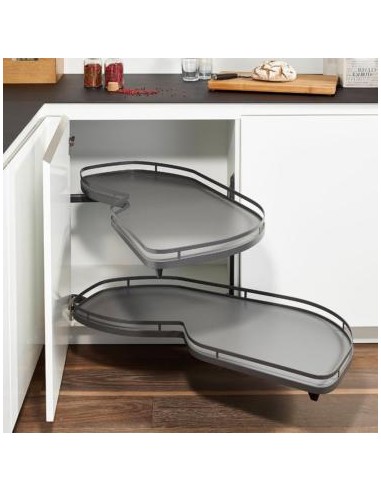 400mm Kessebohmer LeMans Kitchen Corner Storage Anthracite Pull-Out KSA2LM400AR Right Hand