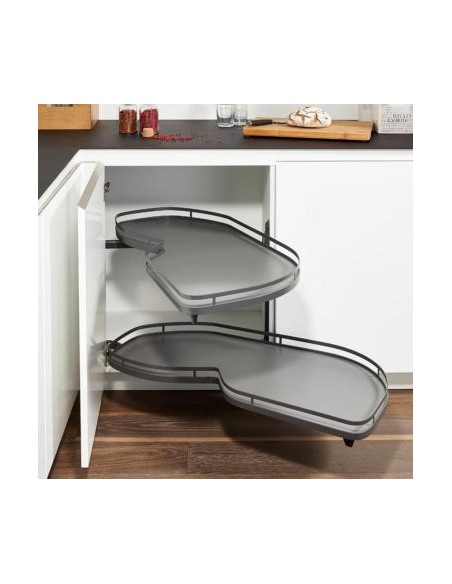 400mm Kessebohmer LeMans Kitchen Corner Storage Anthracite Pull-Out KSA2LM400AR Right Hand