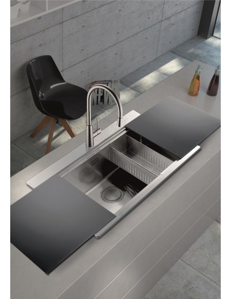 Clearwater Titania Solid Stainless Steel C Spout Pull Out Spray