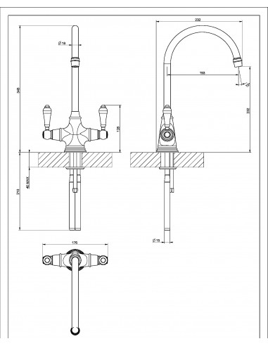 Clearwater Alrisha Chrome Mono Swan Kitchen Tap