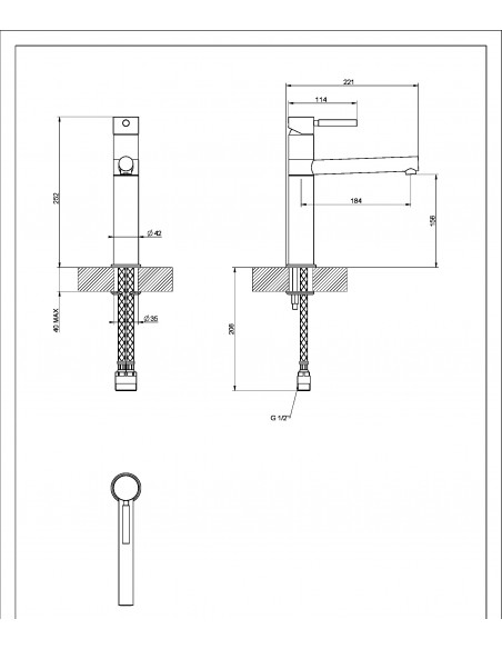 Clearwater Vegas Kitchen Single Lever Tap Polished Chrome
