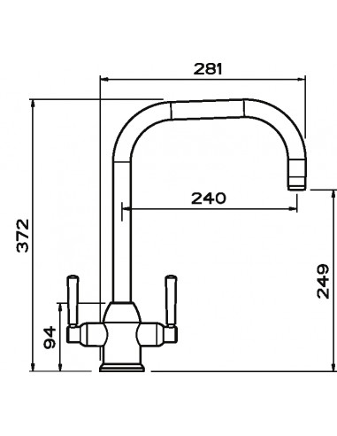 Clearwater Camillio Kitchen Tap, CAMBN Brushed Nickel, WRAS Approved