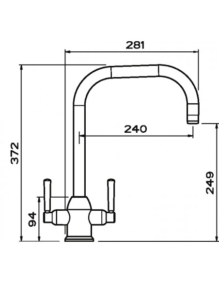 Clearwater Camillio Kitchen Tap, CAMBN Brushed Nickel, WRAS Approved