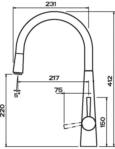 Clearwater Porrima Spray Kitchen Tap...