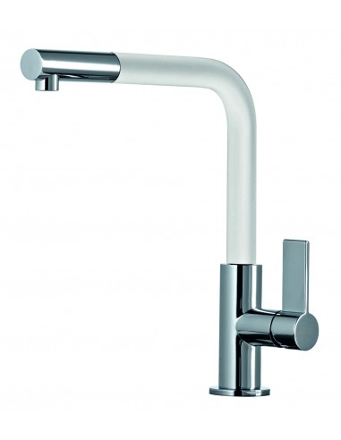 Clearwater Auriga White Spray Pull Out Kitchen Tap Chrome Side Lever AUR2CP