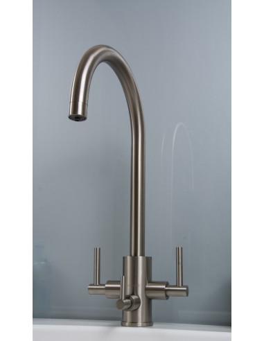 Clearwater Stella Tri-Spa Brushed Water Filter Mixer Kitchen Tap Pure ST2BN