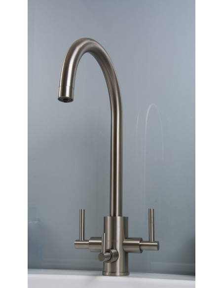 Clearwater Stella Tri-Spa Brushed Water Filter Mixer Kitchen Tap Pure ST2BN