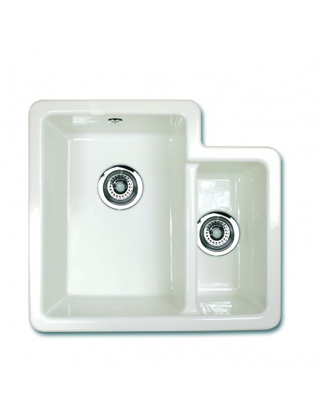 Shaws Classic Brindle Ceramic Kitchen Sink Top/Undermount 1.5 Bowl SCBH595WH