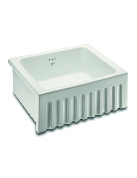 Shaws Bowland 600 Butler Apron Front Fluted Kitchen Sink Ceramic SO600010
