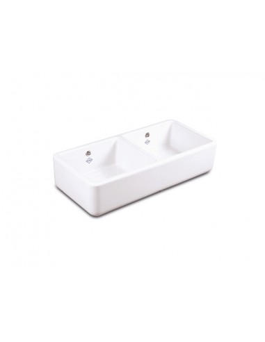 800mm Shaws Classic Double Apron Front Kitchen Sink White Ceramic SCLD800WH