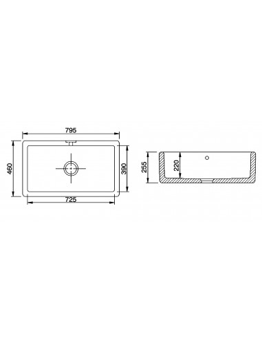 Shaws Butler 800mm SCBU800 Kitchen Sink Ceramic White Large Bowl Apron Front
