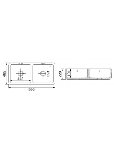 Shaws Classic Double 1000 Apron Front Belfast Kitchen Sink SCLD101