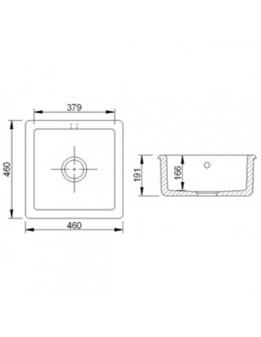 Shaws Classic Square Sink Inset/Undermount Ceramic White SCSQ460