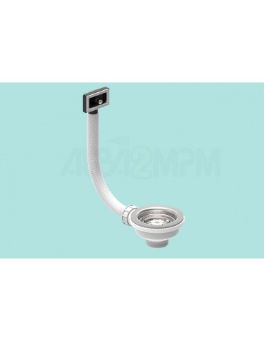 Clearwater 90mm Chrome Waste Plug Basket Strainer Kit Overflow WKIT1