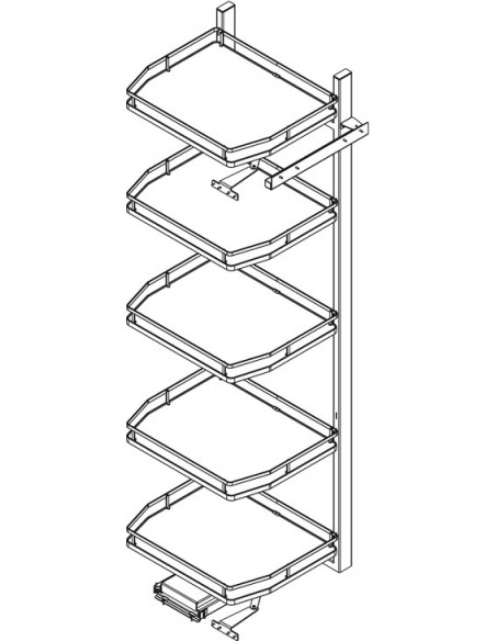 600mm Swing Out Pantry Tall Larder Storage 1750mm High Solid 54986774