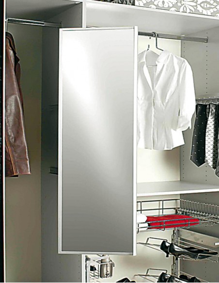 Pull Out Pivoting Mirror Bedroom Wardrobes  80575292 Tall 1155mm High Unhanded