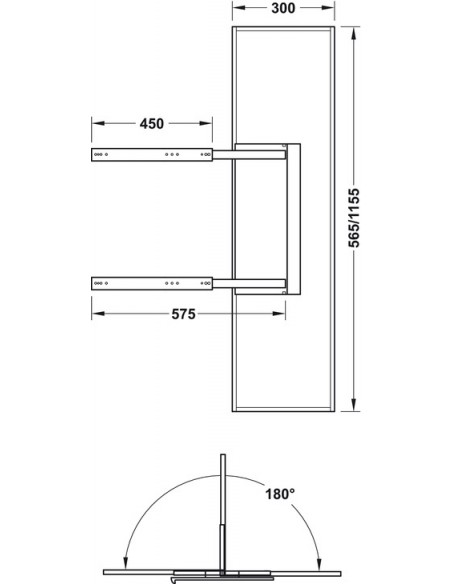Pull Out Pivoting Mirror Bedroom Wardrobes  80575292 Tall 1155mm High Unhanded