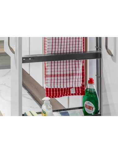 150mm Kessebohmer Towel Rail Kitchen Base Pull-Out Anthracite Style K2SATRBP150A