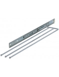 Triple Telescopic Towel-Rail Polished Chrome Steel Pull-Out 495mm Long 51037239