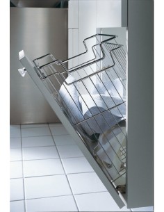 450mm Tilting Laundry-Basket Angled Utility Door Fixed 39L Wire Chrome 54049233+ 54049239