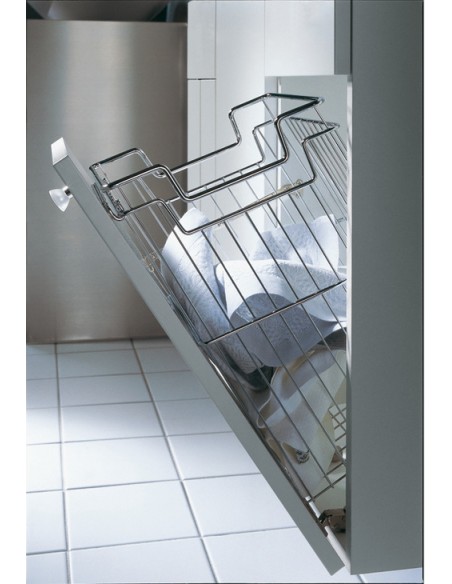 450mm Tilting Laundry-Basket Angled Utility Door Fixed 39L Wire Chrome 54049233+ 54049239