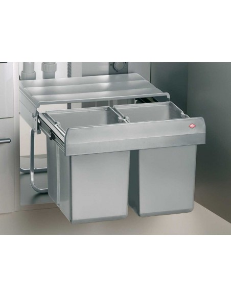 500mm Wesco Shorty Bin Kitchen Sink Waste Base Mount 30L Hinged Door 757411-85